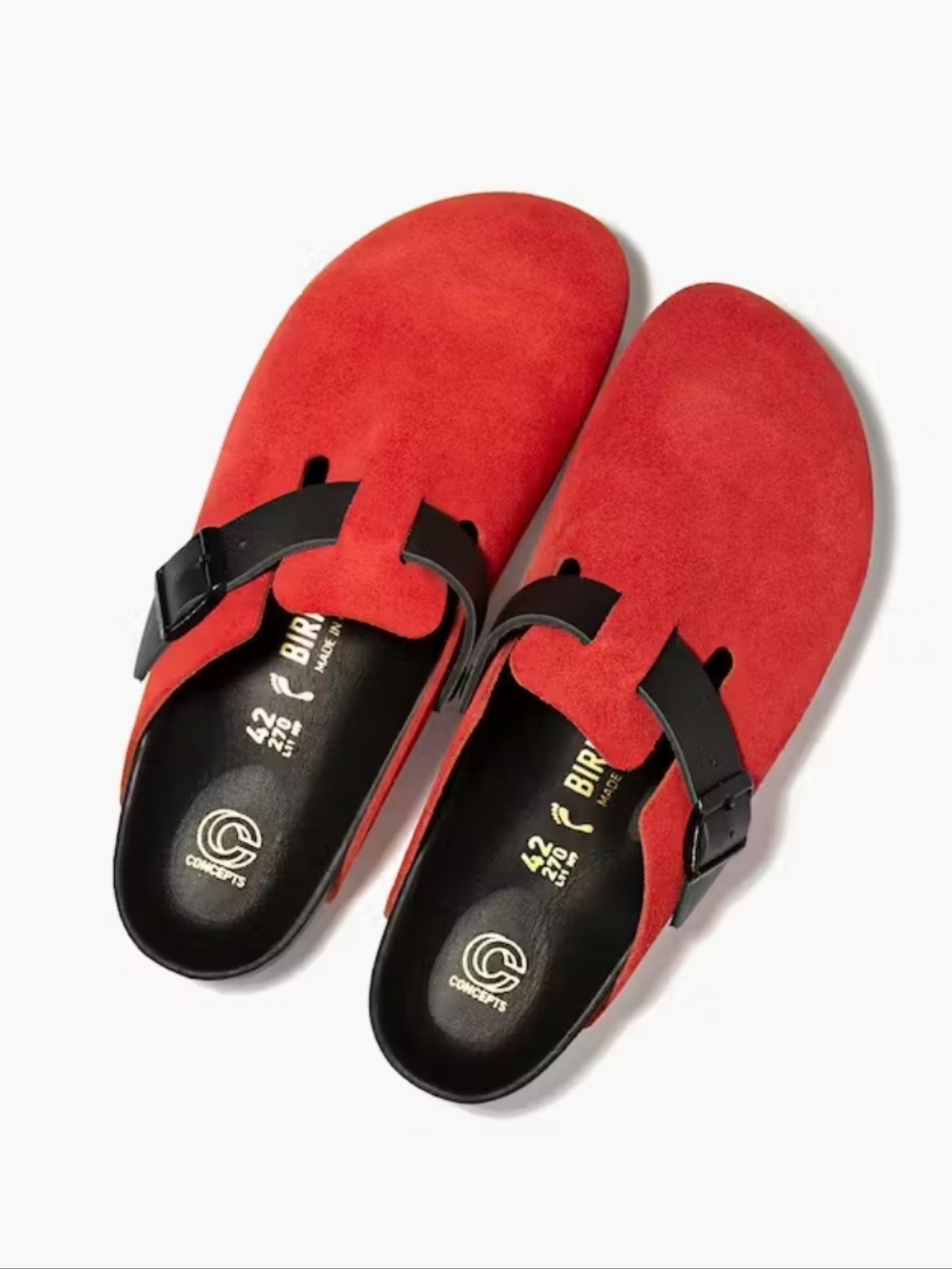 Birkenstock x Concepts Boston BS Clog Basic Red Size EU 42 US 11 Women / 9 Men